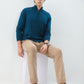 Raymond Men Blue Regular Fit Solid Sweatshirt