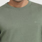 Raymond Men Green Solid Round Neck Collar Sweatshirt