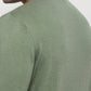 Raymond Men Green Solid Round Neck Collar Sweatshirt