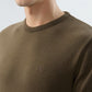 Raymond Men Brown Solid Round Neck Collar Sweatshirt