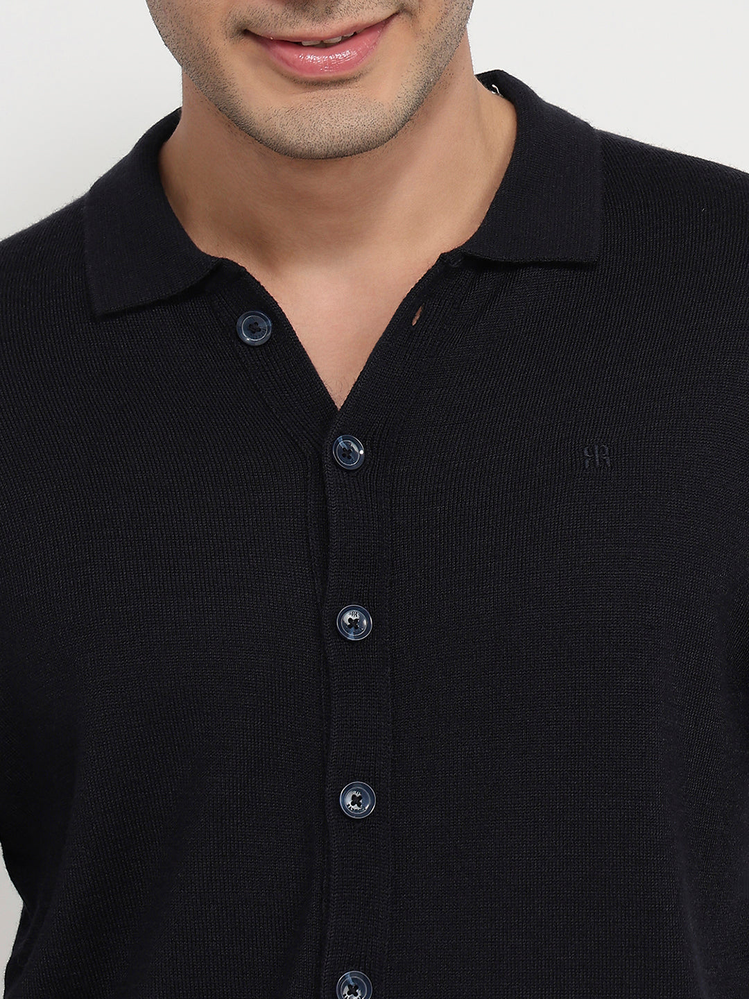 Raymond Men Blue Solid Sweatshirt