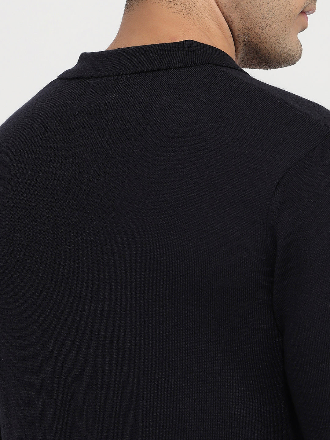 Raymond Men Blue Solid Sweatshirt
