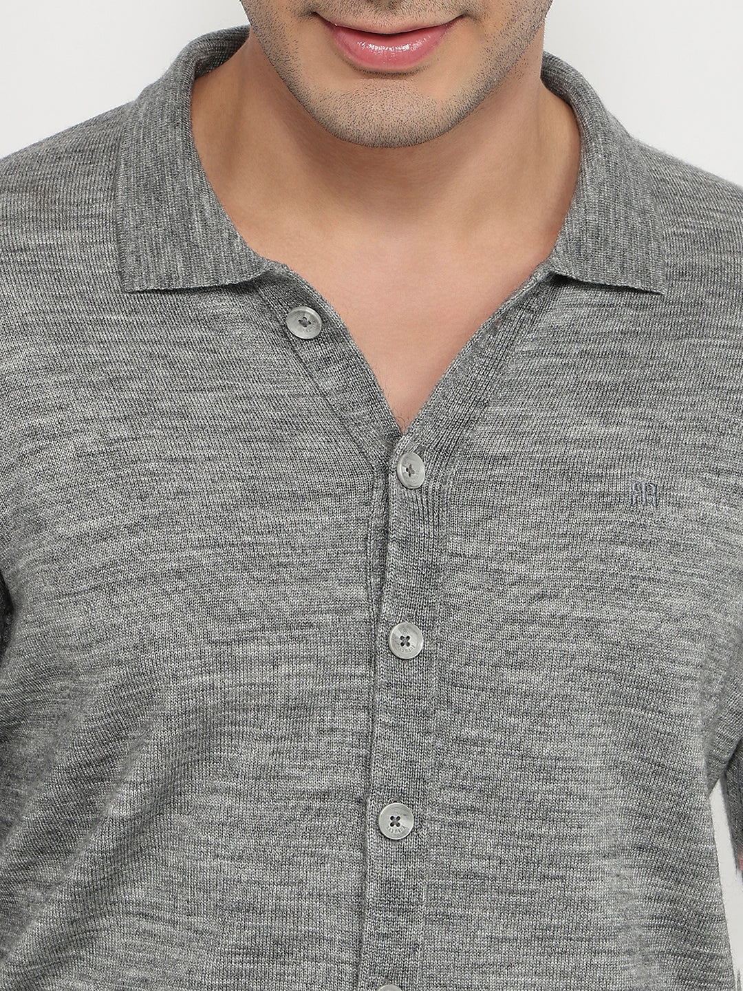 Raymond Men Grey Solid Sweatshirt