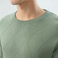 Raymond Men Green Solid Round Neck Collar Sweatshirt