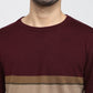 Raymond Men Maroon Stripe Sweater