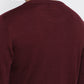 Raymond Men Maroon Stripe Sweater