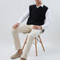 Raymond Men Black Solid V Neck Collar Sweatshirt