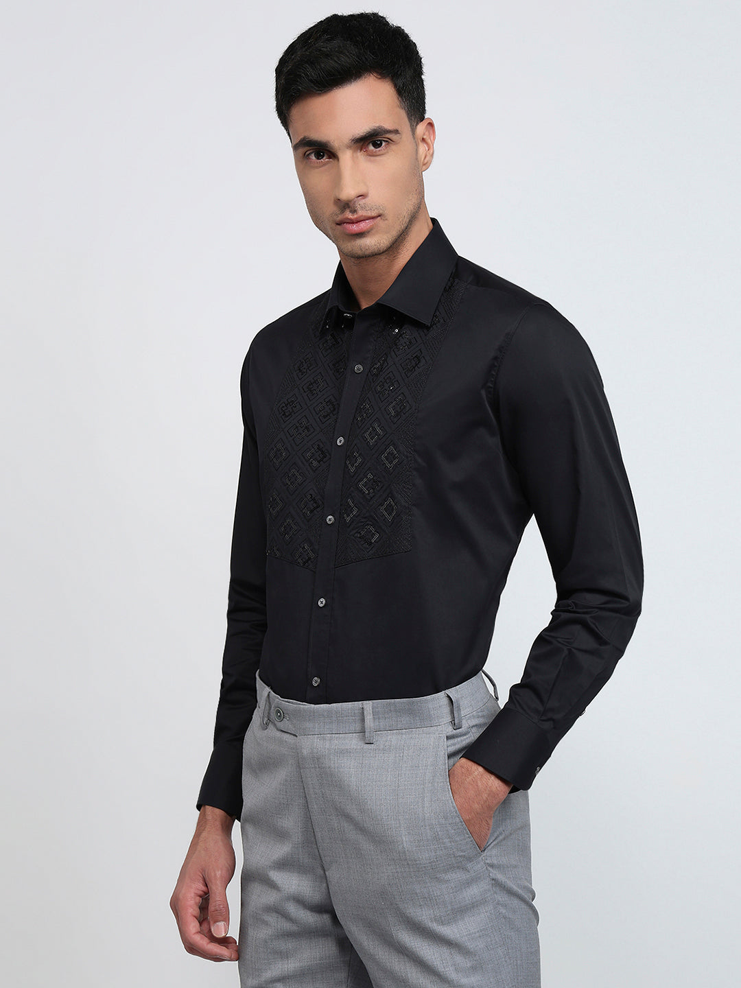 Raymond Black Casual Shirt