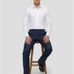 Raymond Men Blue Regular Fit Solid Trouser