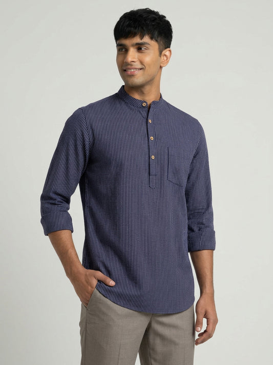 Ethnix By Raymond Blue Short Kurta