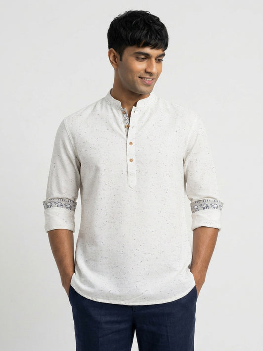 Ethnix By Raymond White Short Kurta