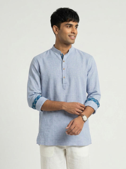 Ethnix By Raymond Blue Short Kurta