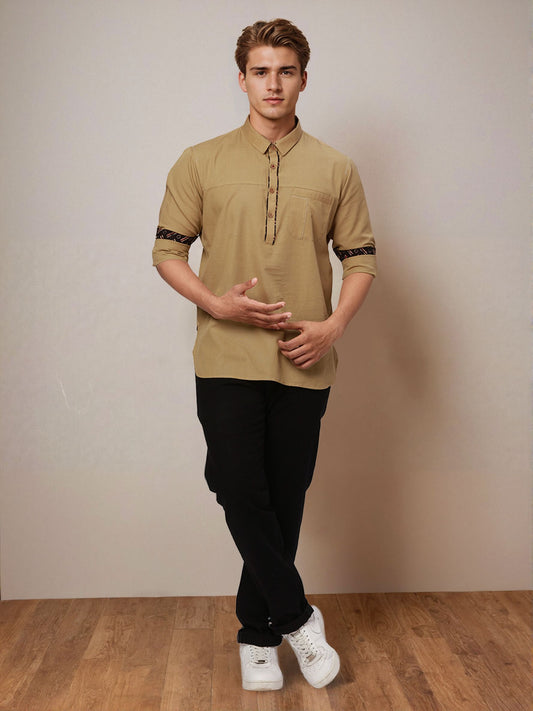 Ethnix by Raymond Khaki ShortKurta