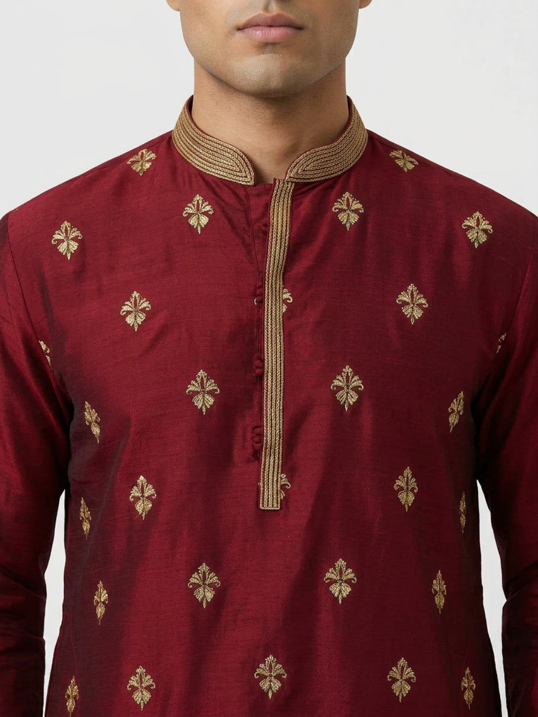 Sanman Ethnix By Raymond Orange Kurta