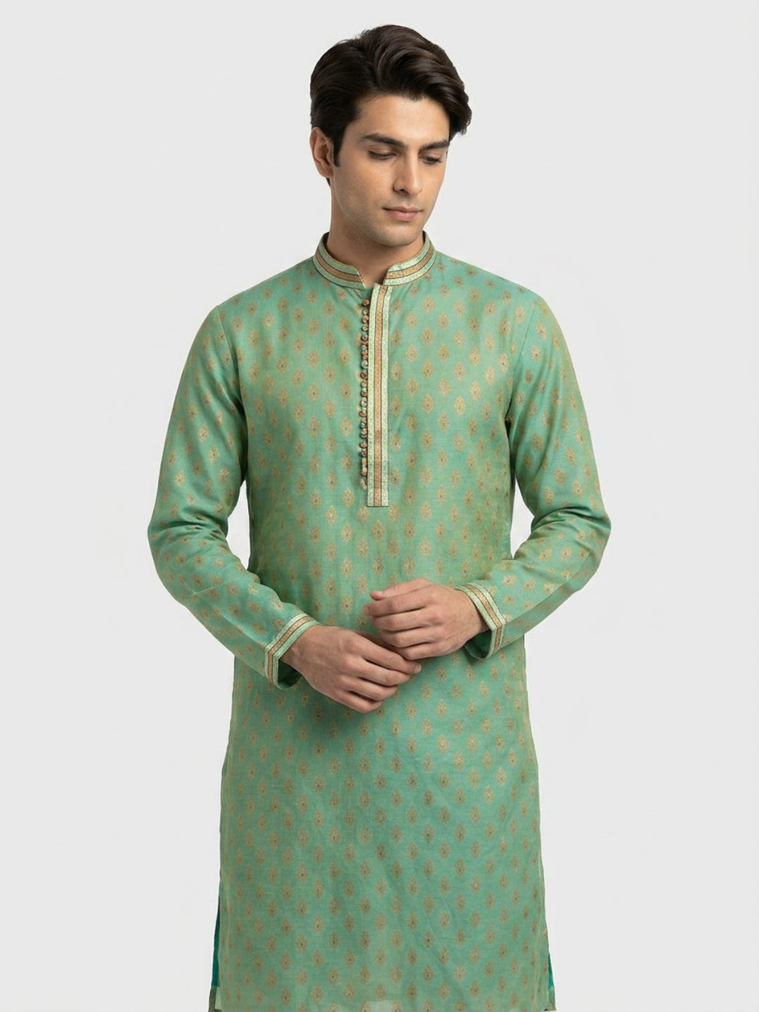 Sanman Ethnix By Raymond Orange Kurta