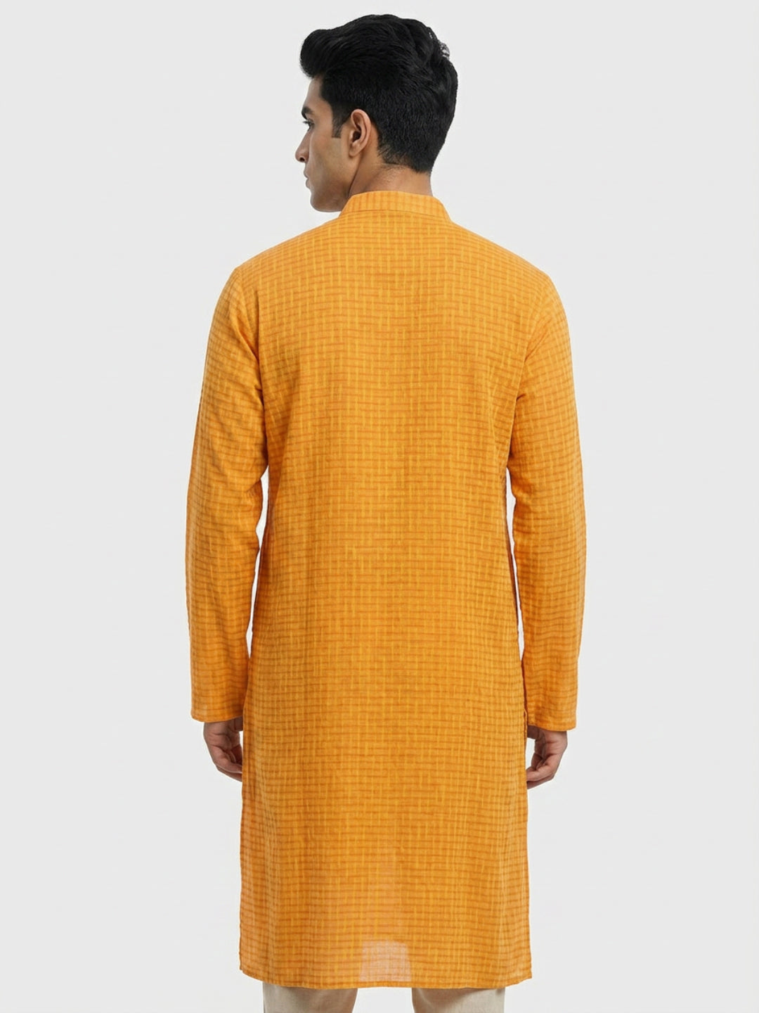 Sanman Ethnix By Raymond Orange Kurta