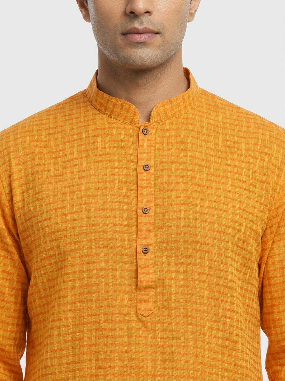 Sanman Ethnix By Raymond Orange Kurta