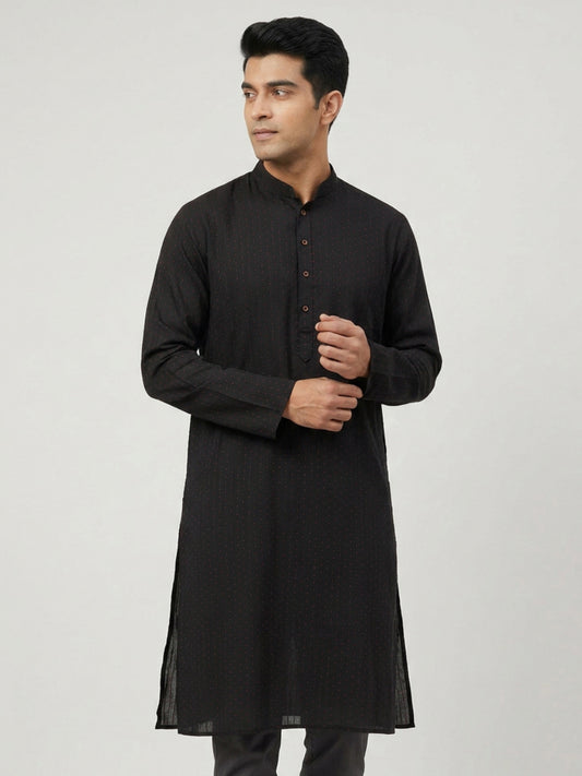 Sanman Ethnix By Raymond Orange Kurta