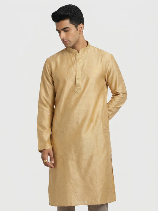 Sanman Ethnix By Raymond Orange Kurta