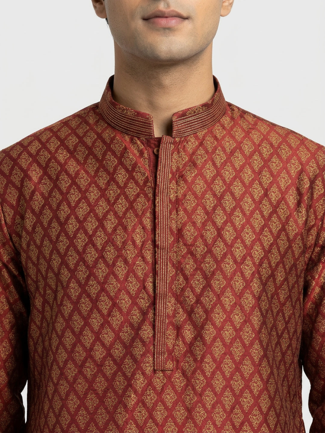 Sanman Ethnix By Raymond Orange Kurta