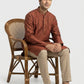 Sanman Ethnix By Raymond Orange Kurta