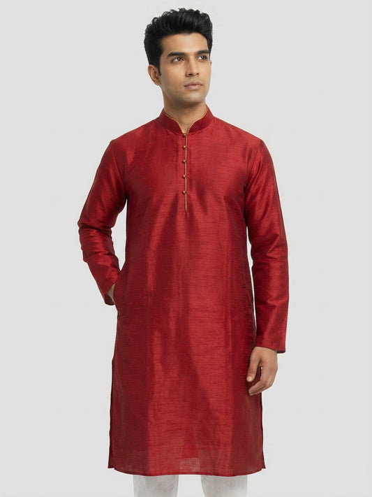 Sanman Ethnix By Raymond Orange Kurta