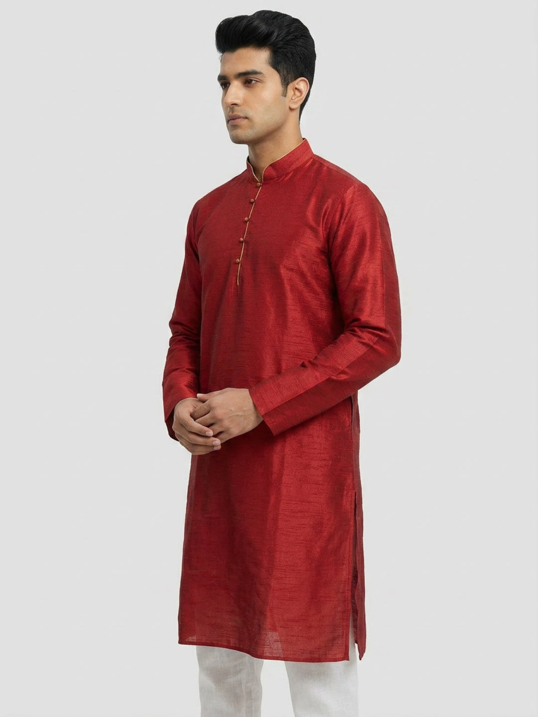 Sanman Ethnix By Raymond Orange Kurta