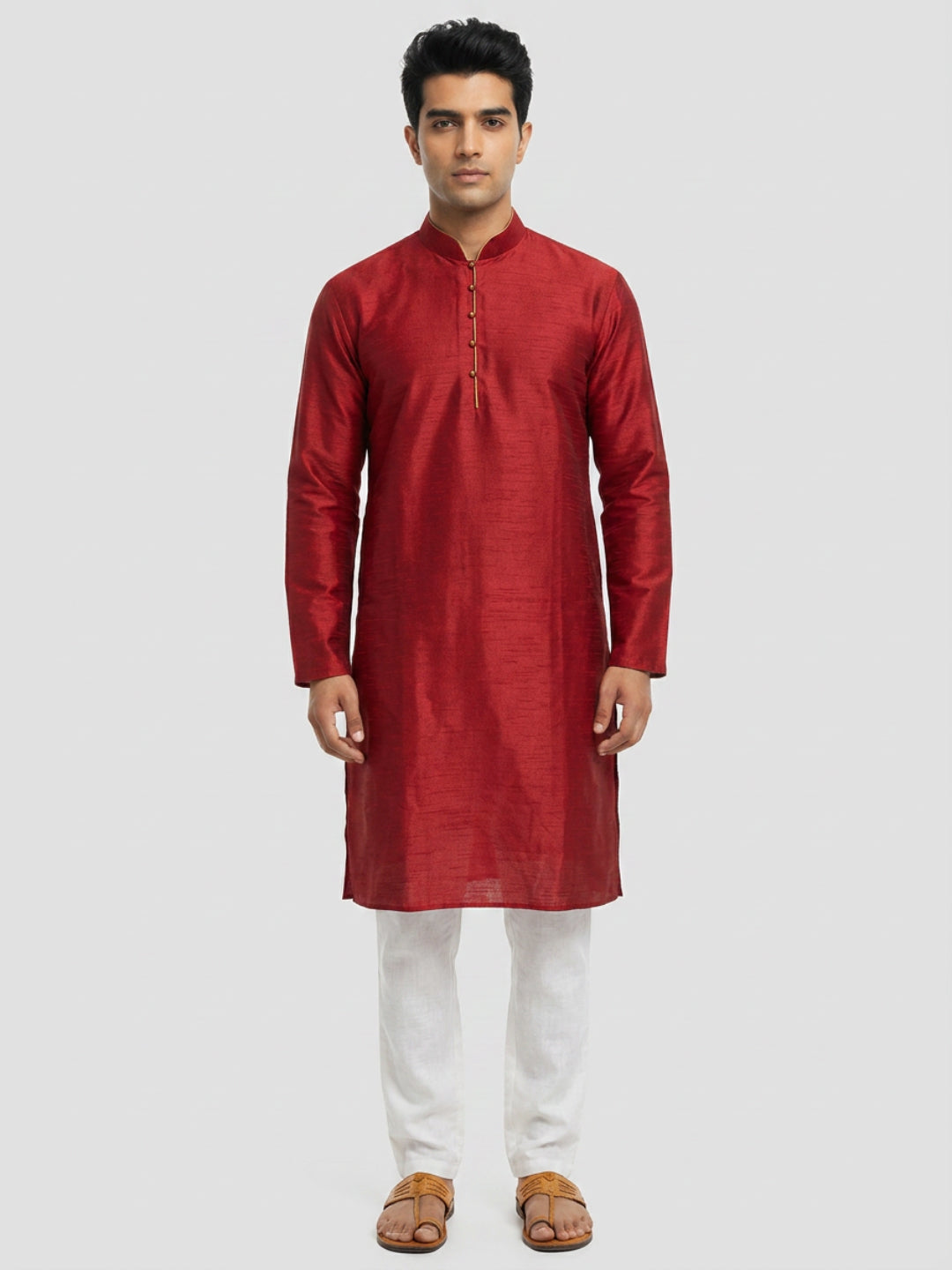 Sanman Ethnix By Raymond Orange Kurta