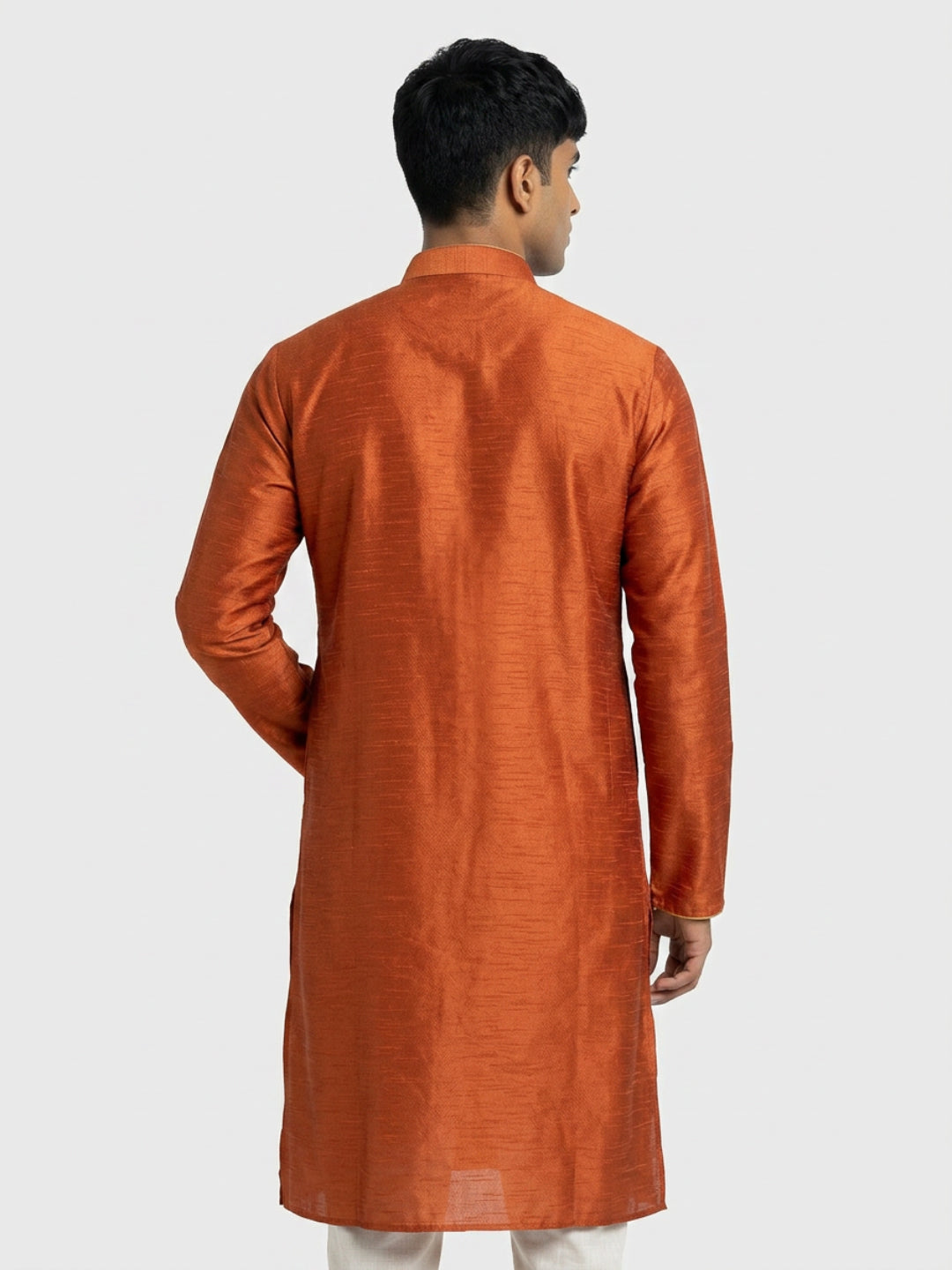 Sanman Ethnix By Raymond Orange Kurta