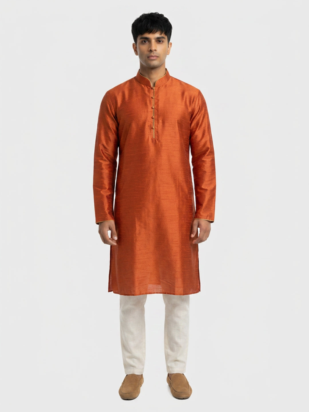 Sanman Ethnix By Raymond Orange Kurta