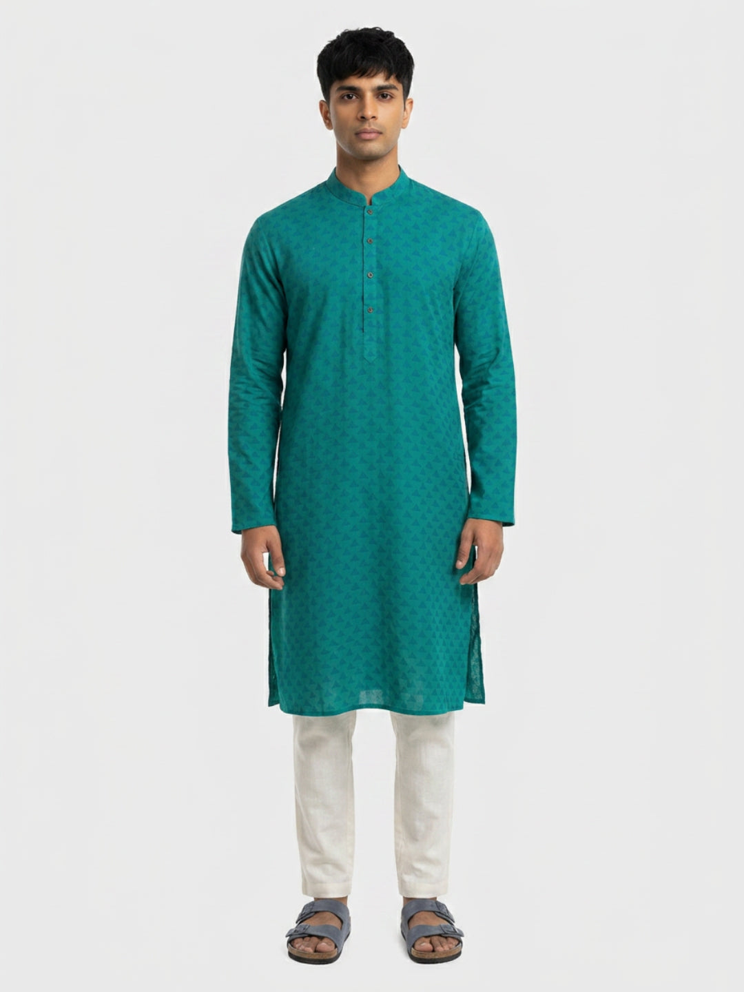 Sanman Ethnix By Raymond Orange Kurta