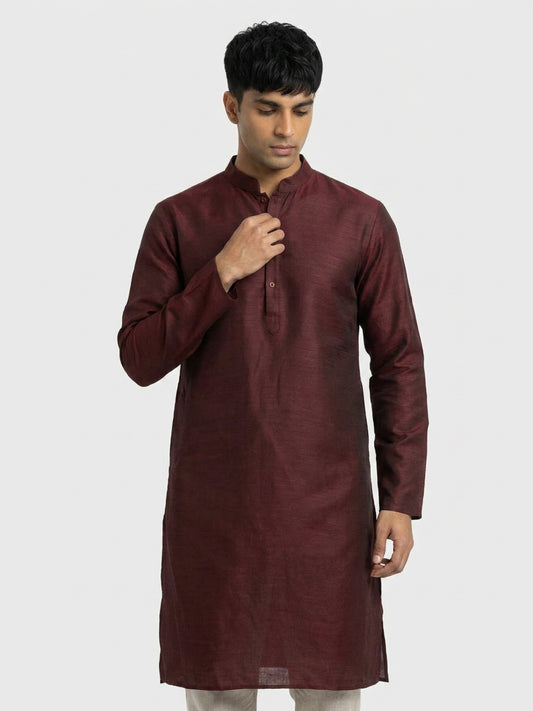 Sanman Ethnix By Raymond Orange Kurta
