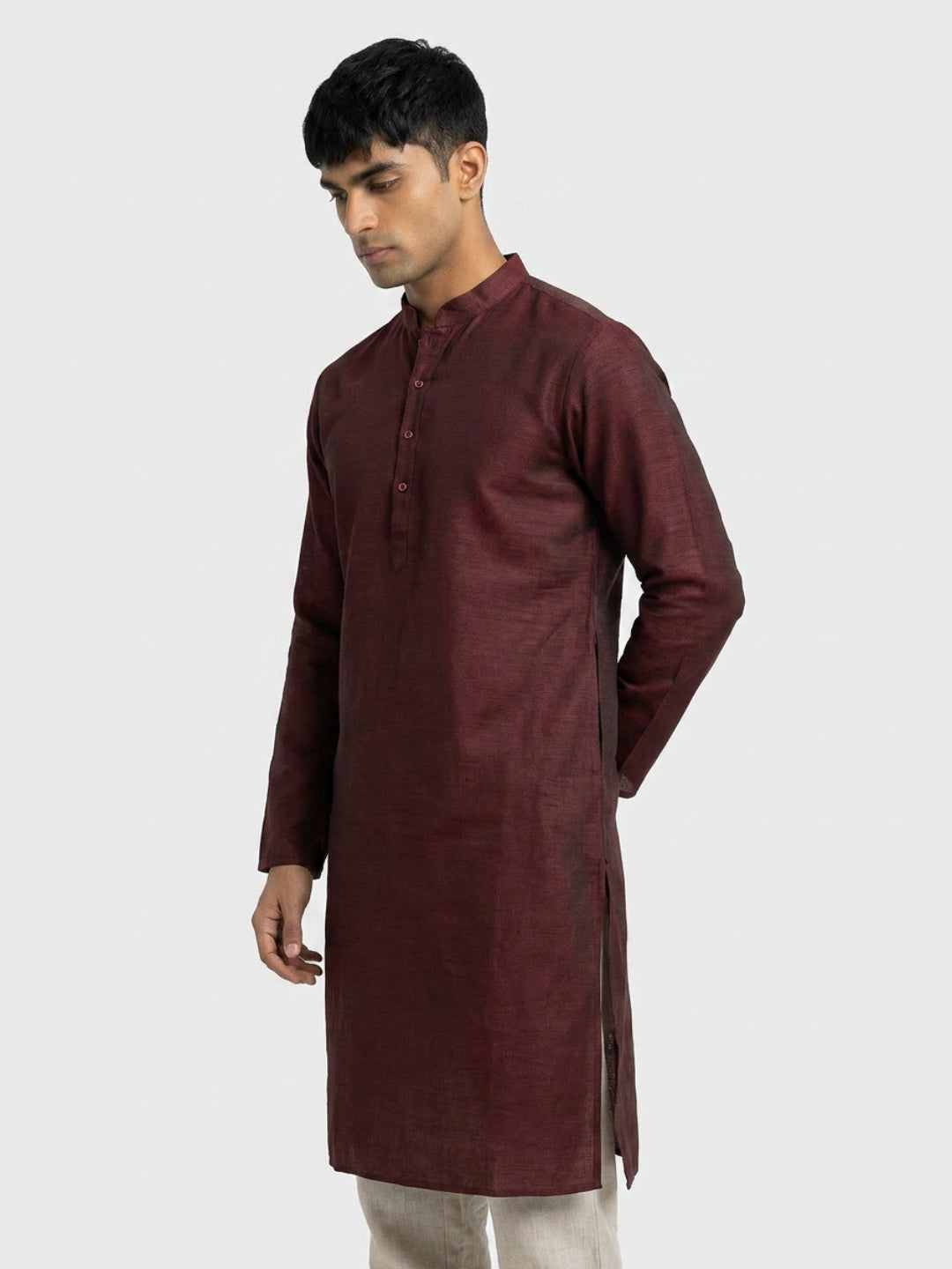 Sanman Ethnix By Raymond Orange Kurta