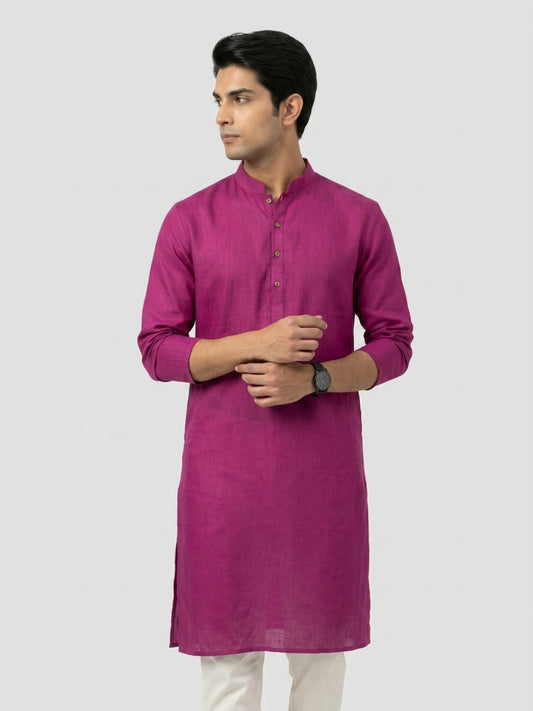 Sanman Ethnix By Raymond Orange Kurta