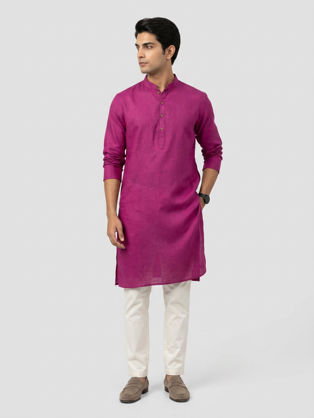Sanman Ethnix By Raymond Orange Kurta