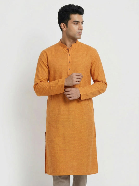 Sanman Ethnix By Raymond Orange Kurta
