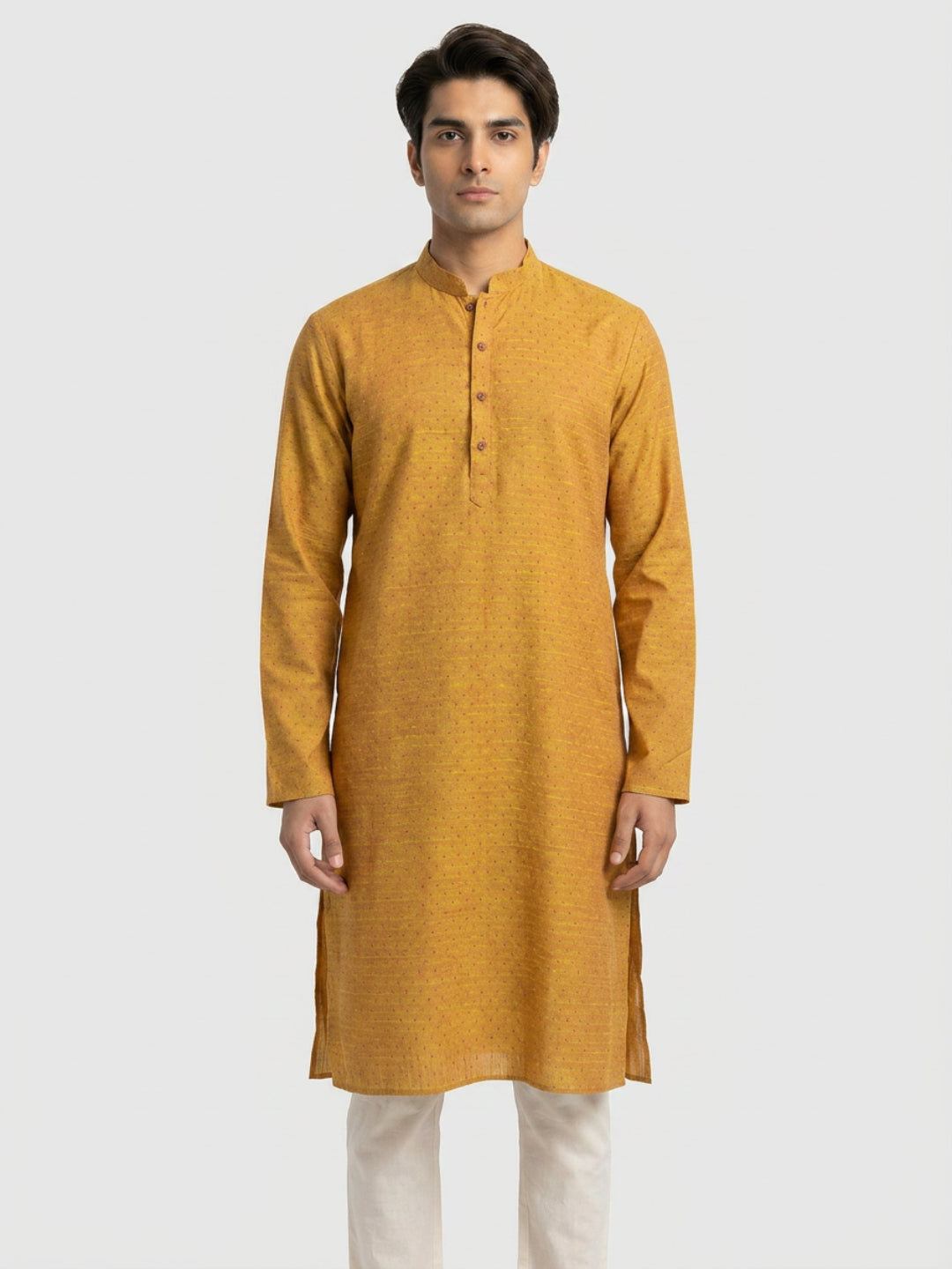Sanman Ethnix By Raymond Orange Kurta