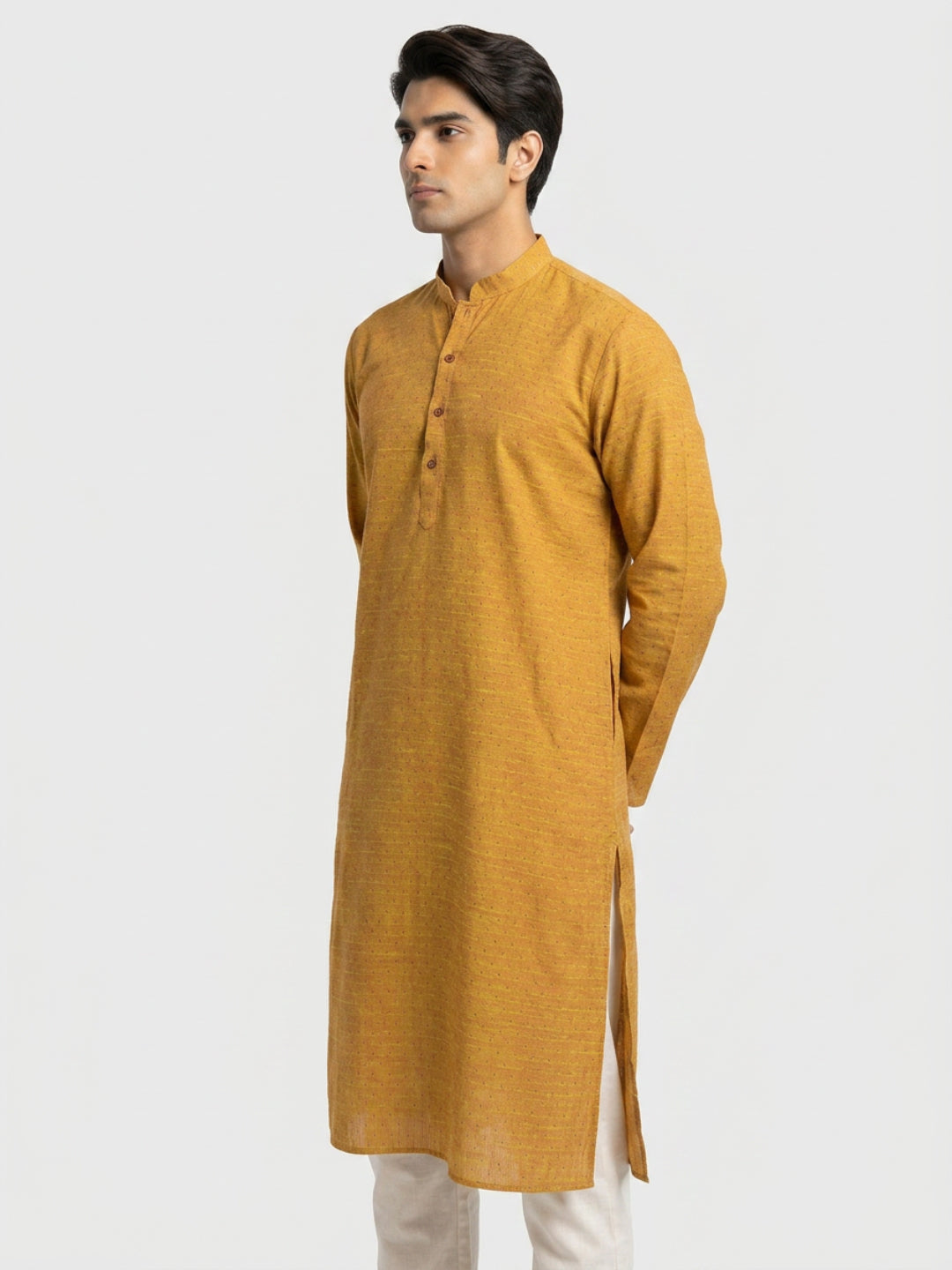 Sanman Ethnix By Raymond Orange Kurta