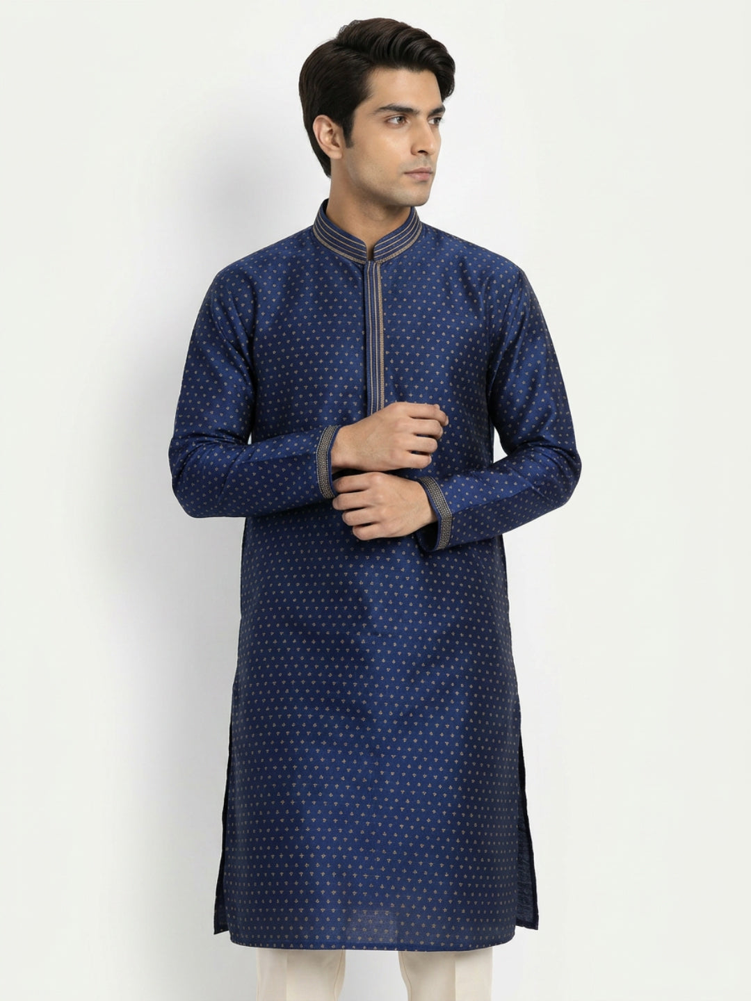 Sanman Ethnix By Raymond Orange Kurta