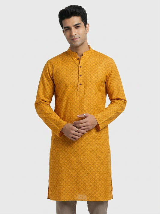 Sanman Ethnix By Raymond Orange Kurta