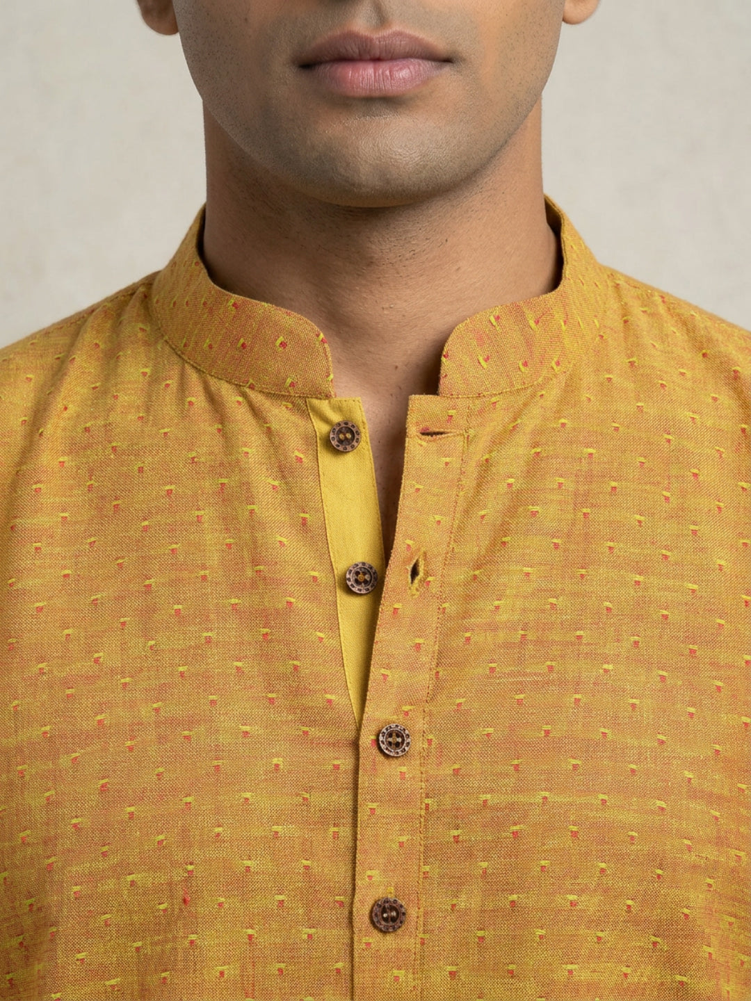 Ethnix By Raymond Yellow Kurta