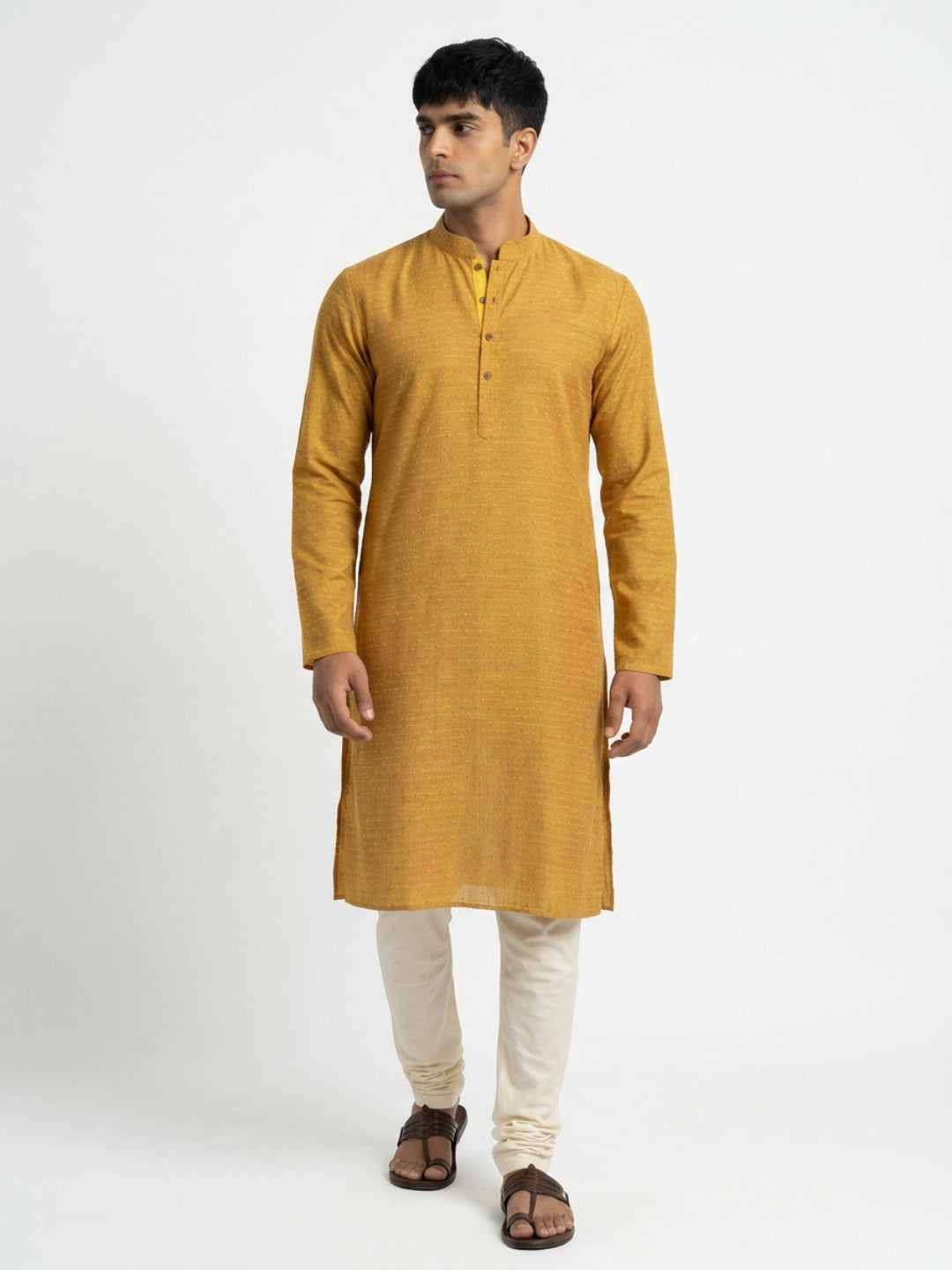 Ethnix By Raymond Yellow Kurta