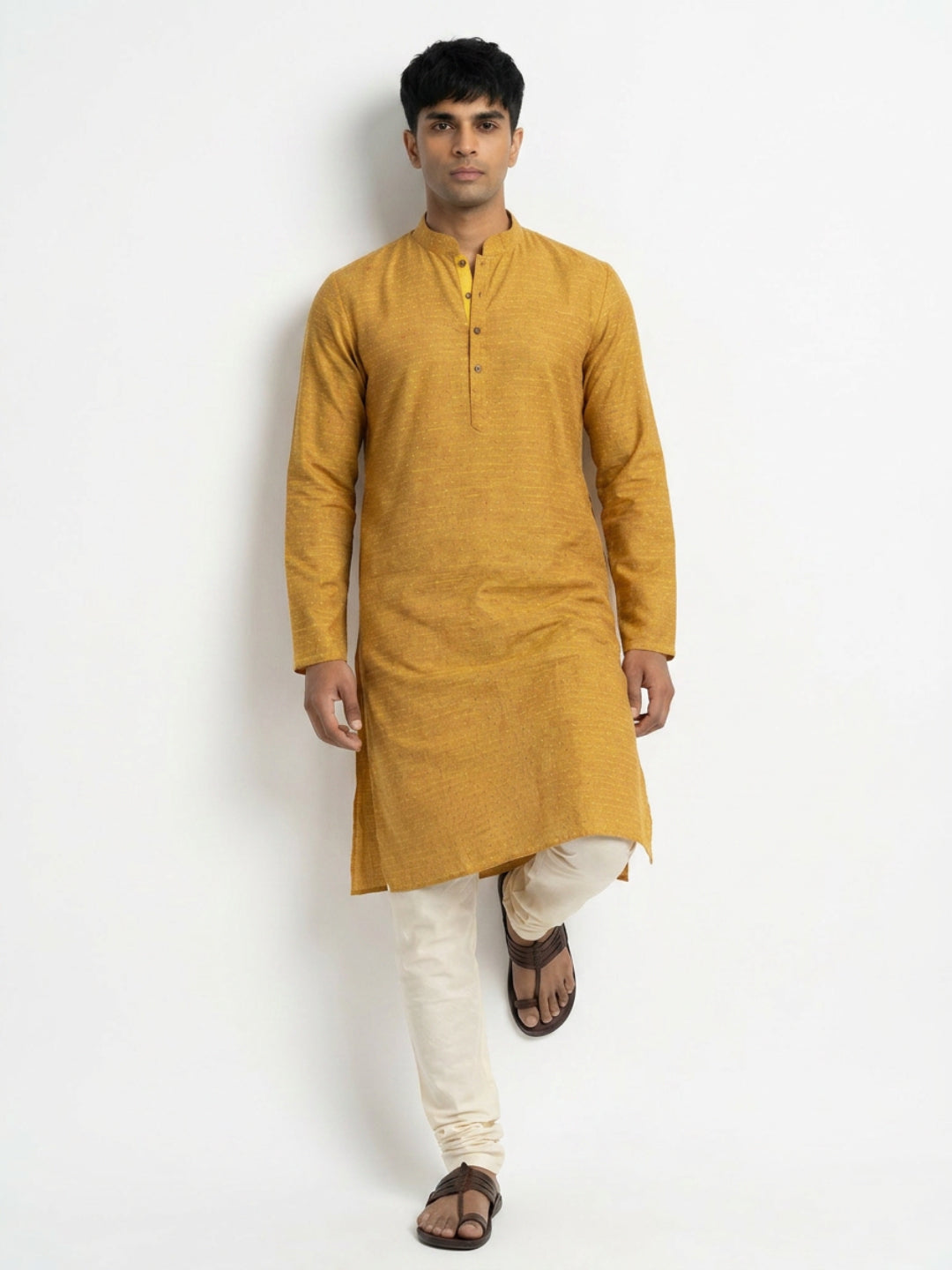 Ethnix By Raymond Yellow Kurta