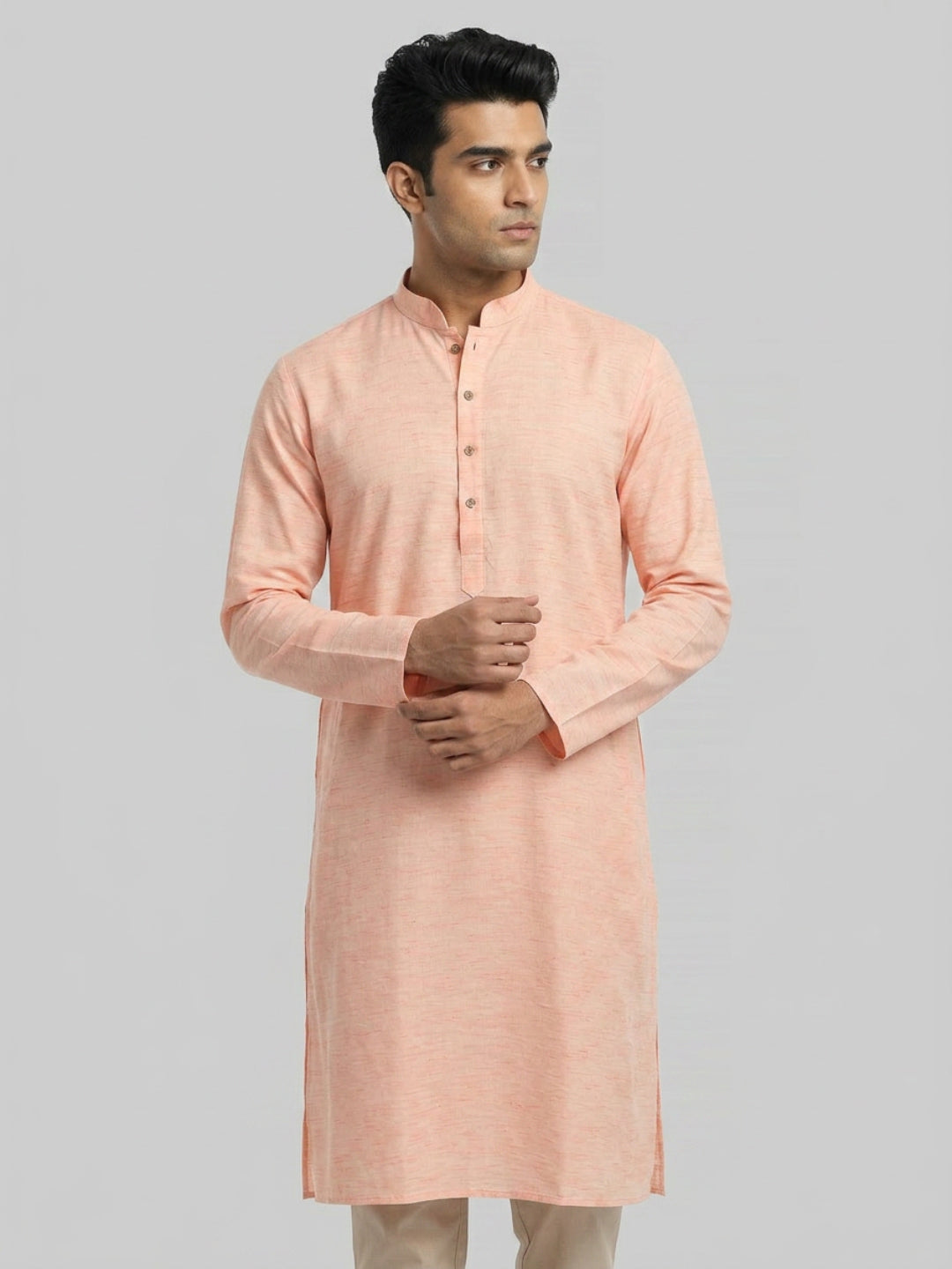 Sanman Ethnix By Raymond Orange Kurta