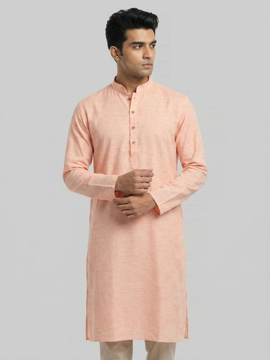 Sanman Ethnix By Raymond Orange Kurta