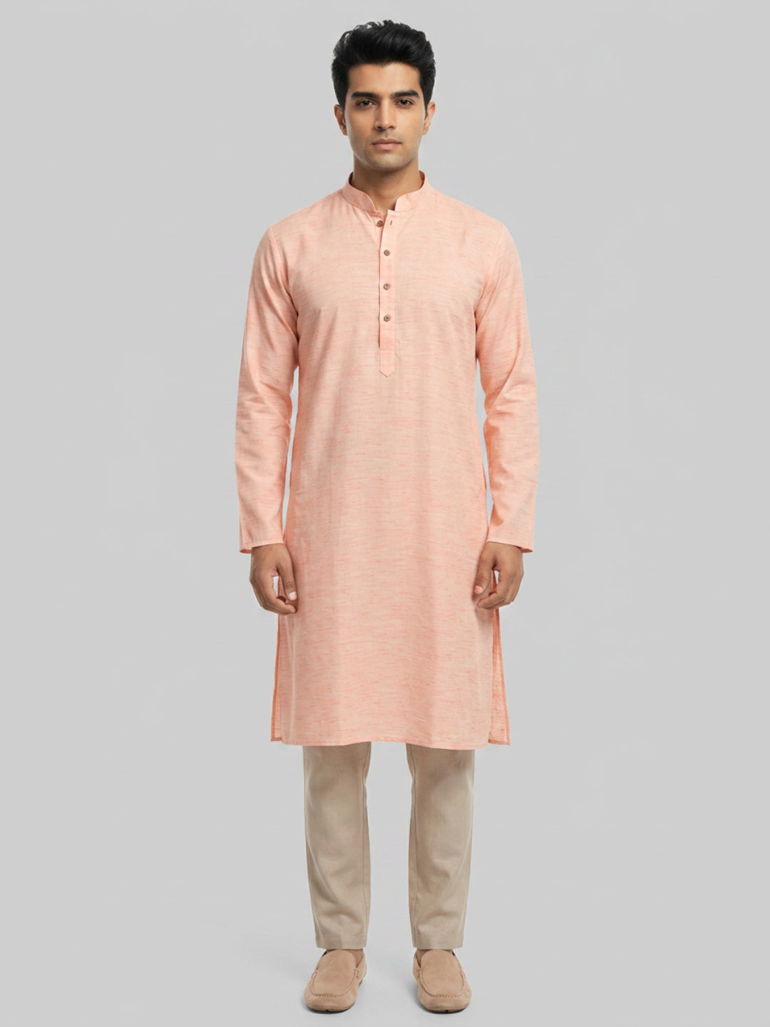 Sanman Ethnix By Raymond Orange Kurta