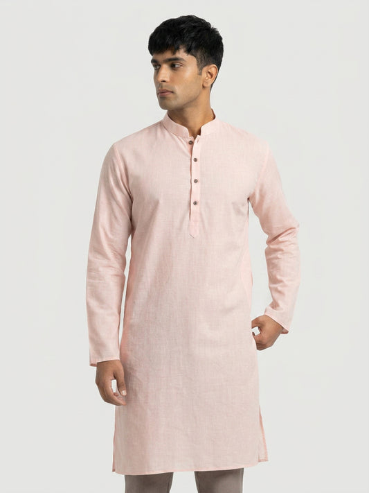 Sanman Ethnix By Raymond Orange Kurta