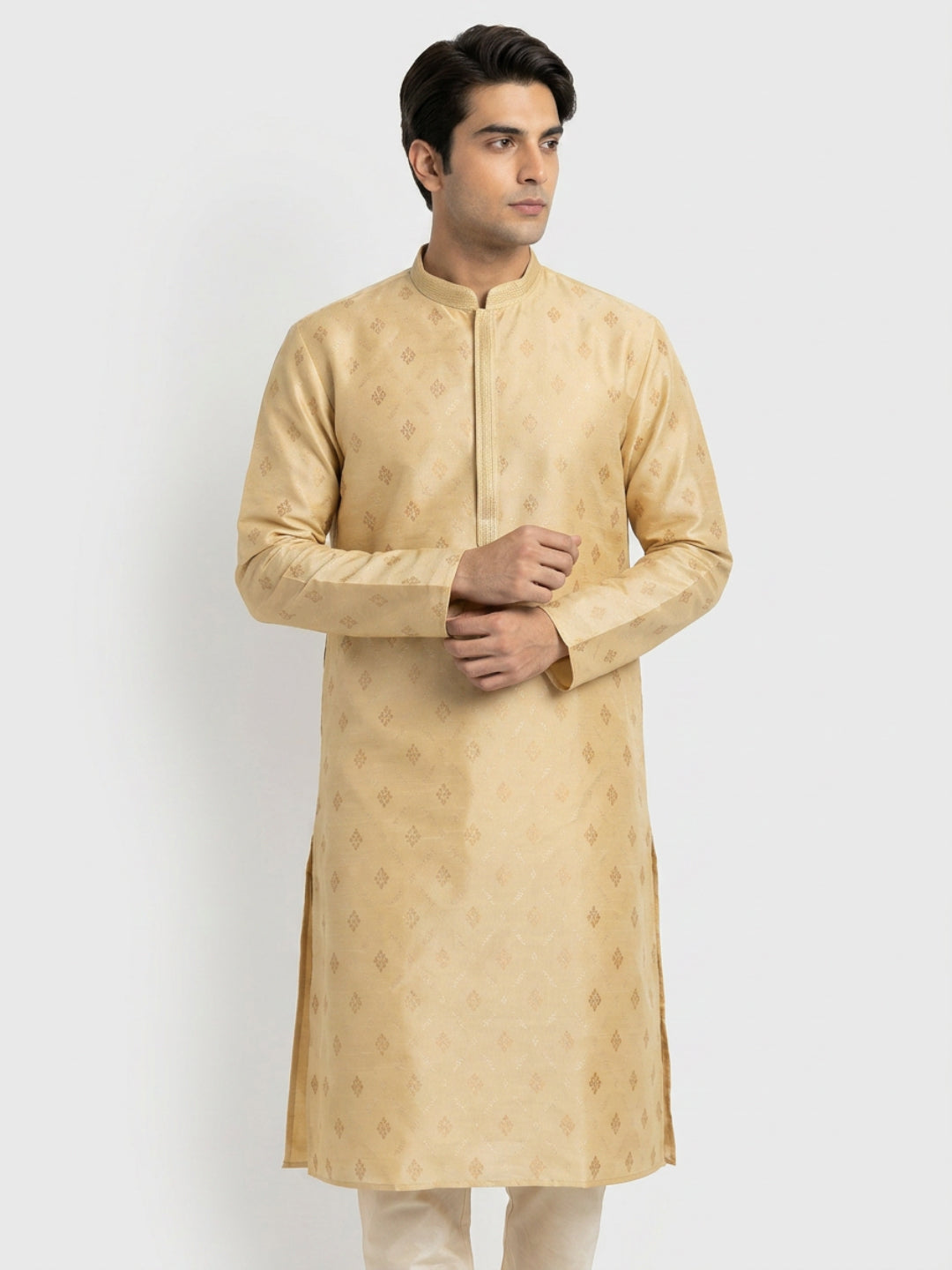 Sanman Ethnix By Raymond Orange Kurta