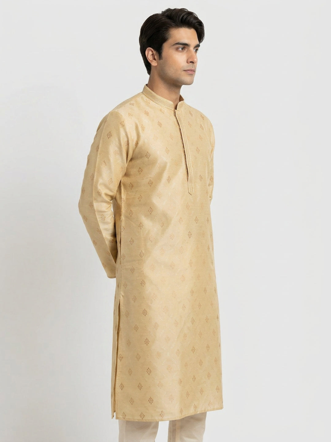 Sanman Ethnix By Raymond Orange Kurta