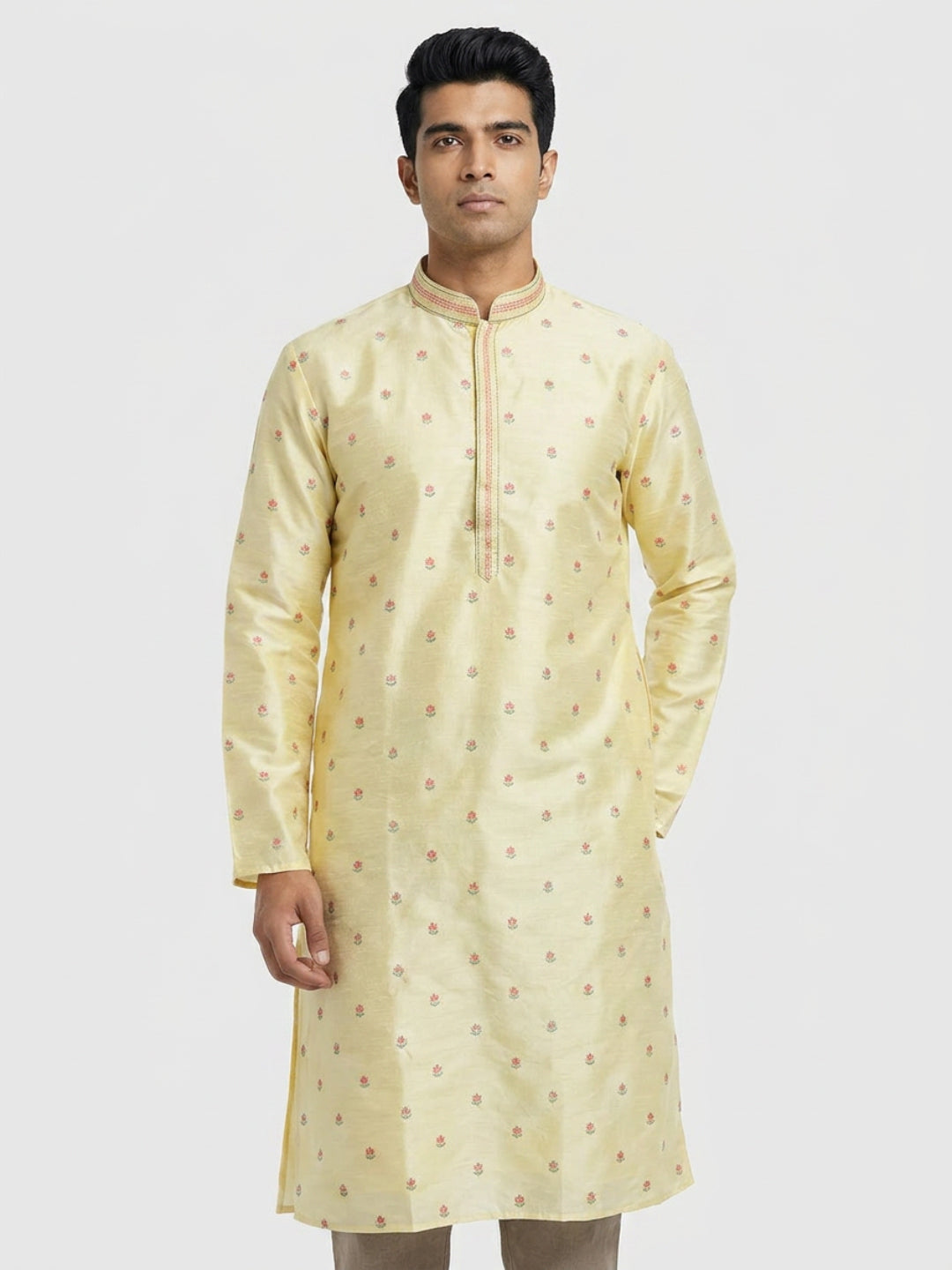 Sanman Ethnix By Raymond Orange Kurta